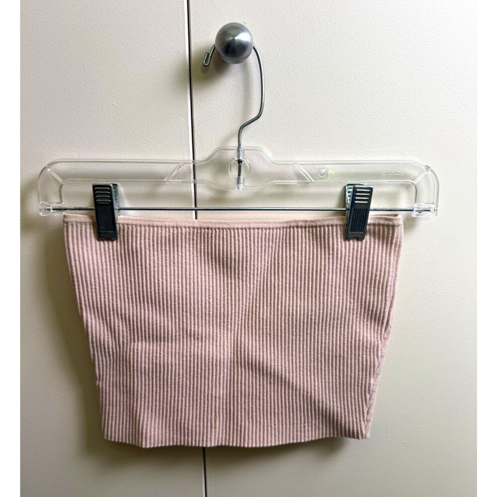 L.A. Hearts Pink Ribbed Knit Strapless Tube Top Size XS Slim Fit Stretch